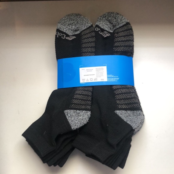 New Columbia Socks Package 6 Pairs Mens Black & Gray Athletic Quarter Crew Socks - Picture 4 of 12